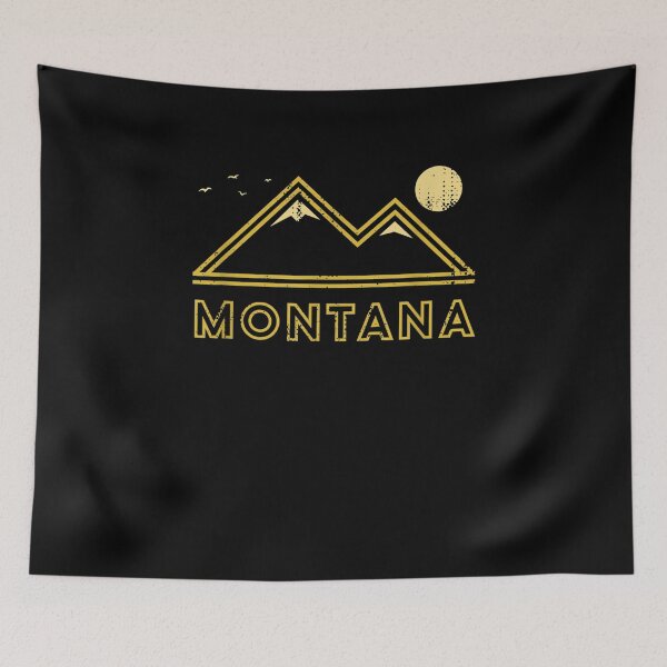 Item preview, Montana Souvenir Hiking Mountains Sunset Vintage Sunset designed and sold by ninapfvu.