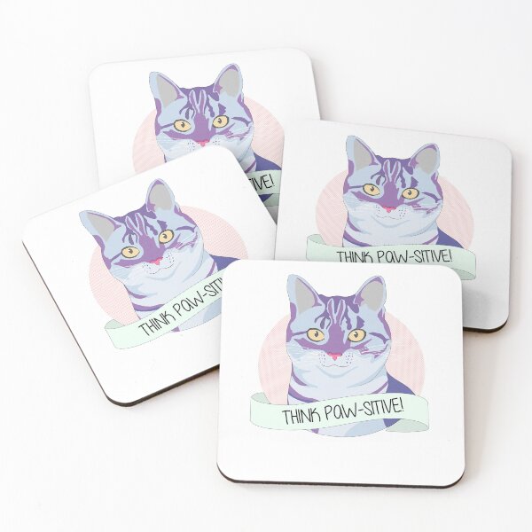 Item preview, Smiling Cat - Think Pawsitive designed and sold by Lady Grim.
