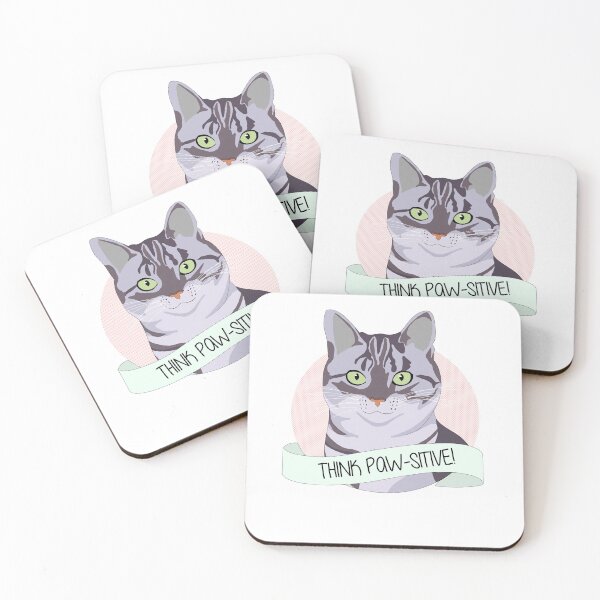 Item preview, Smiling Cat - Think Pawsitive designed and sold by Lady Grim.
