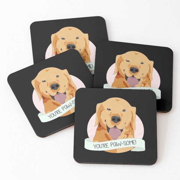 Item preview, Happy Retriever - You're Pawsome designed and sold by Lady Grim.