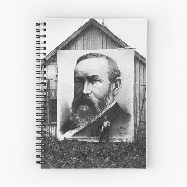Item preview, Harry Berthrong With His Benjamin Harrison Painting - 1892  designed and sold by warishellstore.