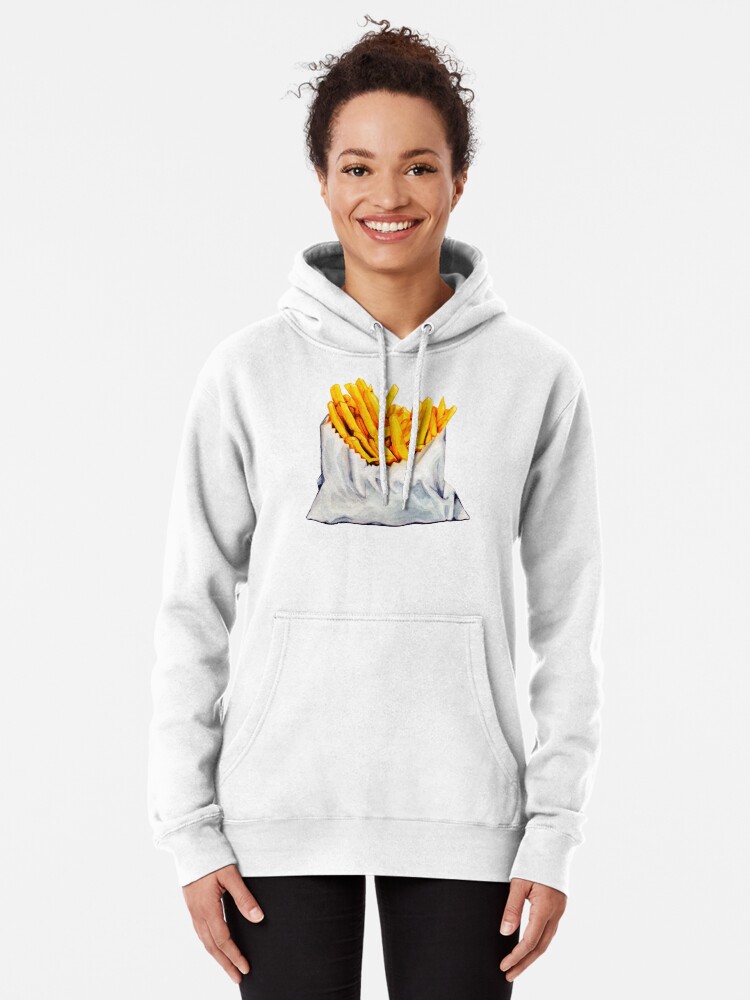Alternate view of French Fries Pattern Pullover Hoodie