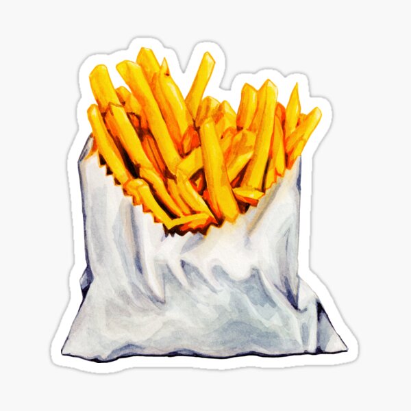 French Fries Pattern Sticker