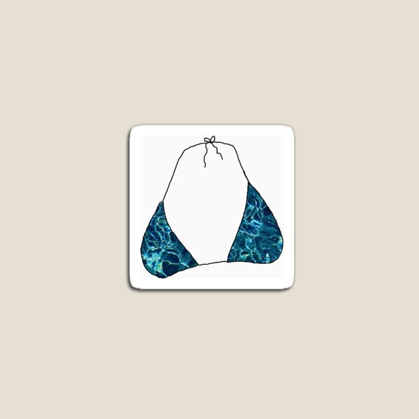 Aperçu de l'œuvre Haut de bikini bleu Sticker créée et vendue par Rileykeehan.
