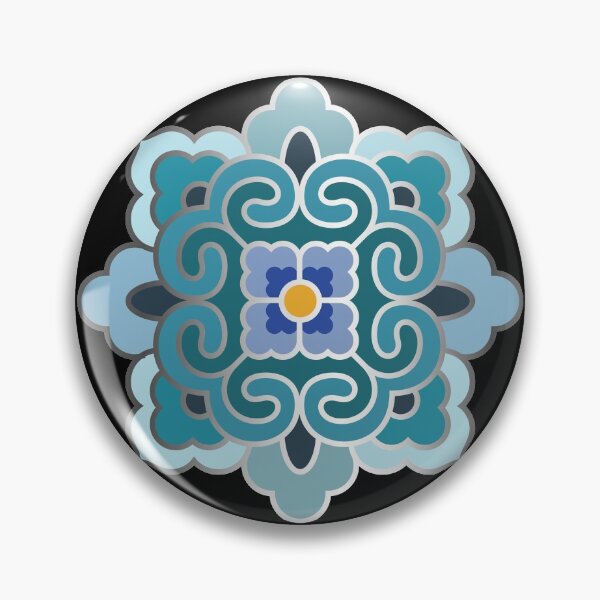 Item preview, Korean Traditional Silver Pattern Style 4 on Black BG designed and sold by FollowtheOrigin.