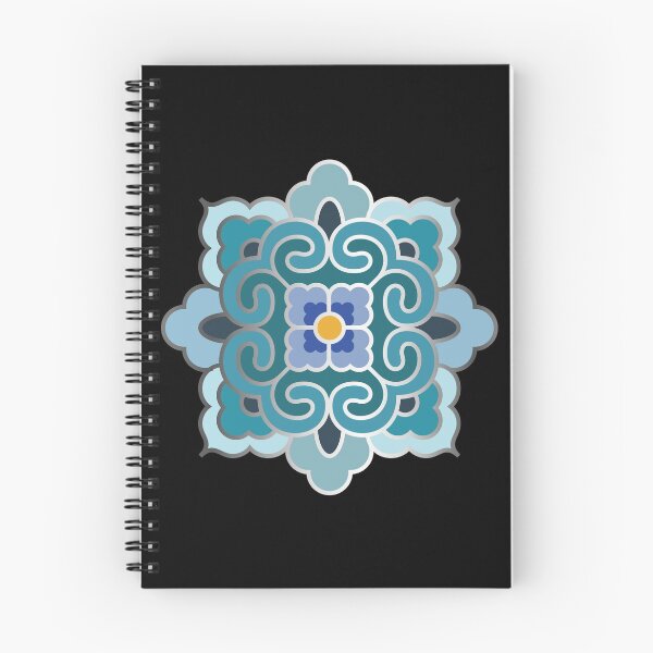 Item preview, Korean Traditional Silver Pattern Style 4 on Black BG designed and sold by FollowtheOrigin.