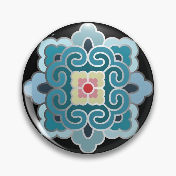 Item preview, Korean Traditional Silver Pattern Style 5 on Black BG designed and sold by FollowtheOrigin.