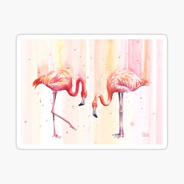 Pink Flamingoes Standing Face to Face Love Flamingo Prints Flamingo Wall  Decor Beach Theme Bathroom Decor Wildlife Print Pink Flamingo Bird Exotic