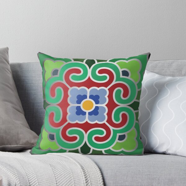 Item preview, Copy of Korean Traditional Silver Green Pattern Style 6 on Black BG designed and sold by FollowtheOrigin.