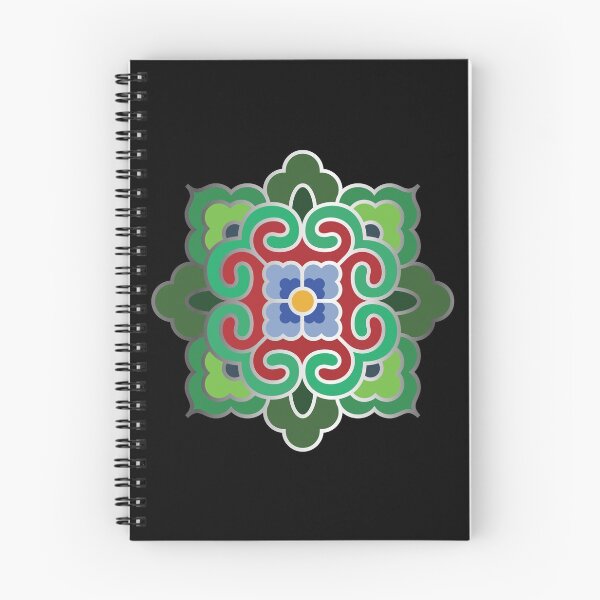 Item preview, Copy of Korean Traditional Silver Green Pattern Style 6 on Black BG designed and sold by FollowtheOrigin.