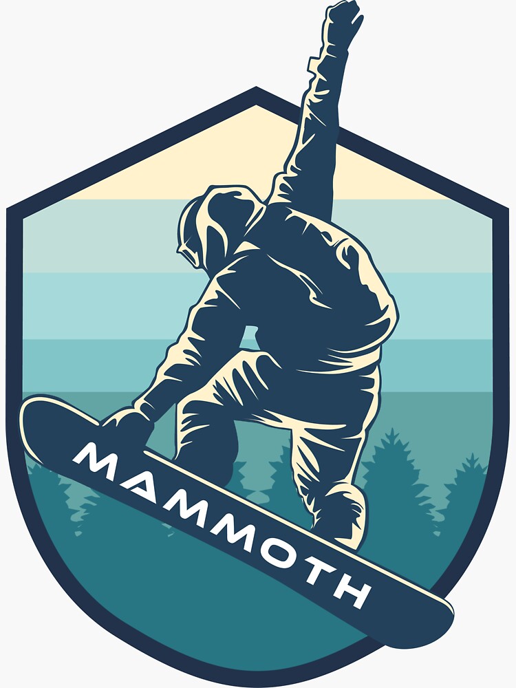 "MAMMOTH MOUNTAIN" Sticker for Sale by artdesignforyou Redbubble