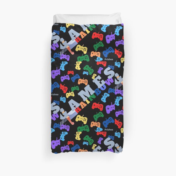 GAMES RAINBOW- Graphic Arts Design by Prishea Duvet Cover