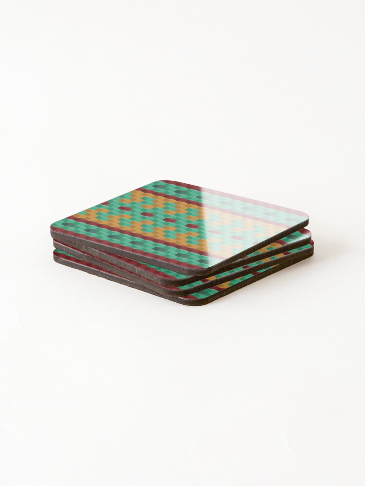 Thumbnail 4 of 5, Coasters (Set of 4), Color cube pattern designed and sold by chillwill960.