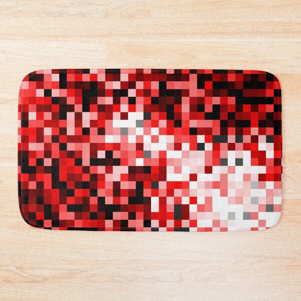 Item preview, Red Black White pixel squares designed and sold by Forever-Design.