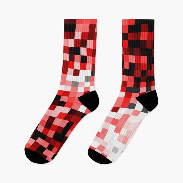 Item preview, Red Black White pixel squares designed and sold by Forever-Design.