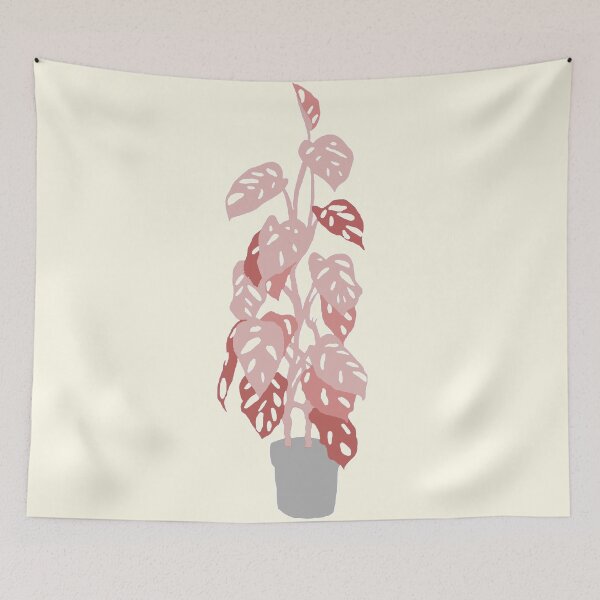 Item preview, Pink Swiss Cheese Monkey Mask Plant designed and sold by azariajayde.