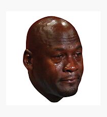 Crying Michael Jordan Photographic Print
