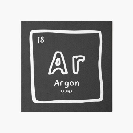 Element 18: Argon Art Board Print