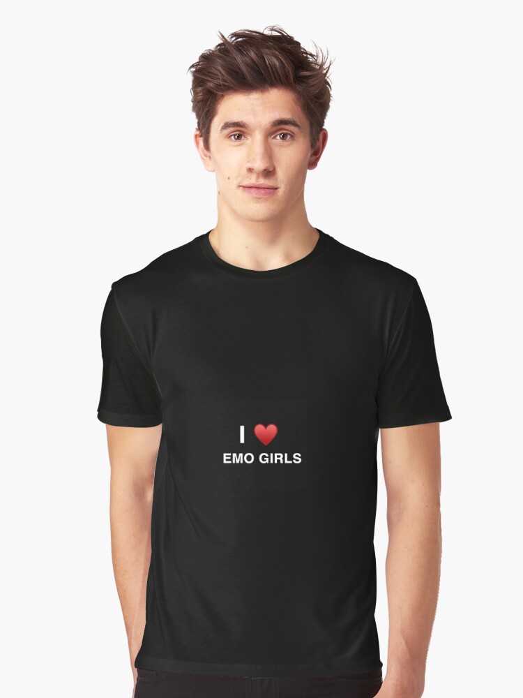  I LOVE HEART EMO GIRLS T-Shirt : Clothing, Shoes & Jewelry
