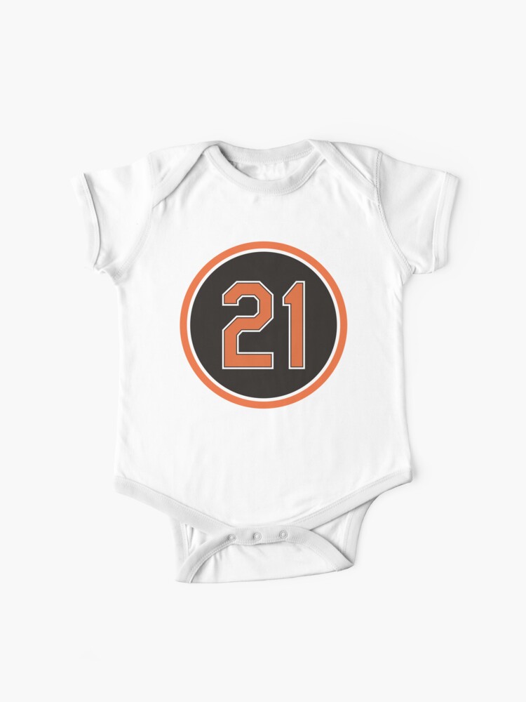 Nick Markakis #21 Jersey Number Baby One-Piece for Sale by