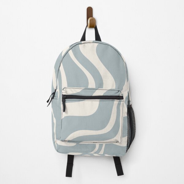 Item preview, Liquid Swirl Contemporary Abstract Pattern in Cream and Light Blue-Grey designed and sold by kierkegaard.