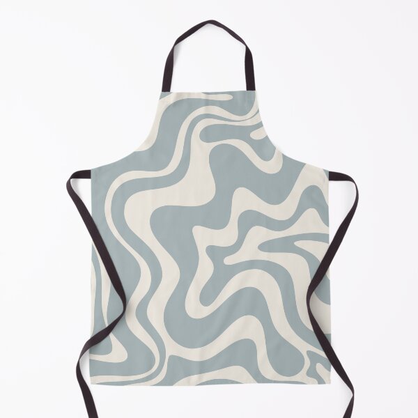 Item preview, Liquid Swirl Contemporary Abstract Pattern in Cream and Light Blue-Grey designed and sold by kierkegaard.