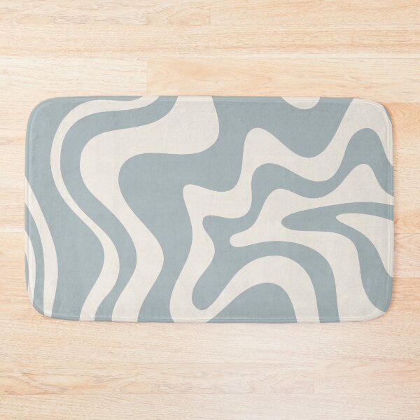 Item preview, Liquid Swirl Contemporary Abstract Pattern in Cream and Light Blue-Grey designed and sold by kierkegaard.