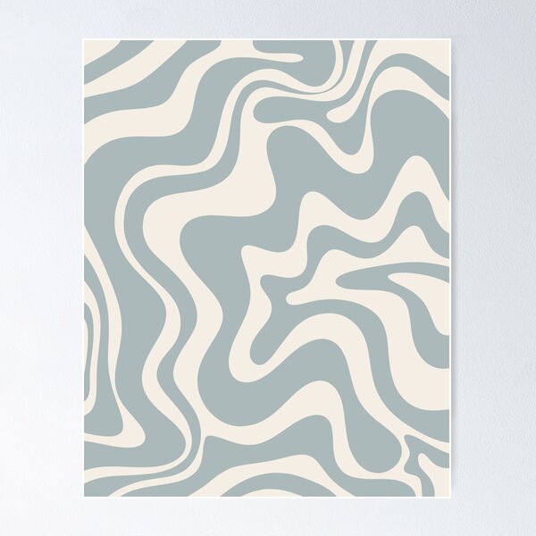 Liquid Swirl Contemporary Abstract Pattern in Mushroom Cream Yoga Mat