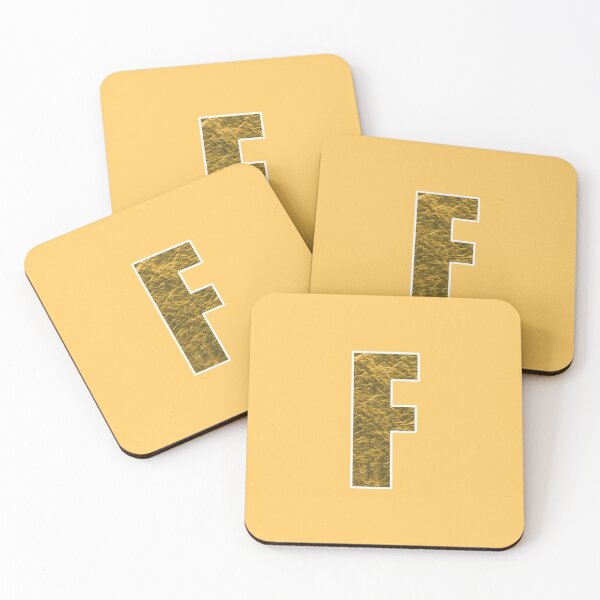 Item preview, Letter F - Yellow and Gold Water Wave Ocean Art designed and sold by dylanxh.