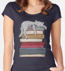 Camiseta entallada de cuello ancho Cómo enfriar como un gato