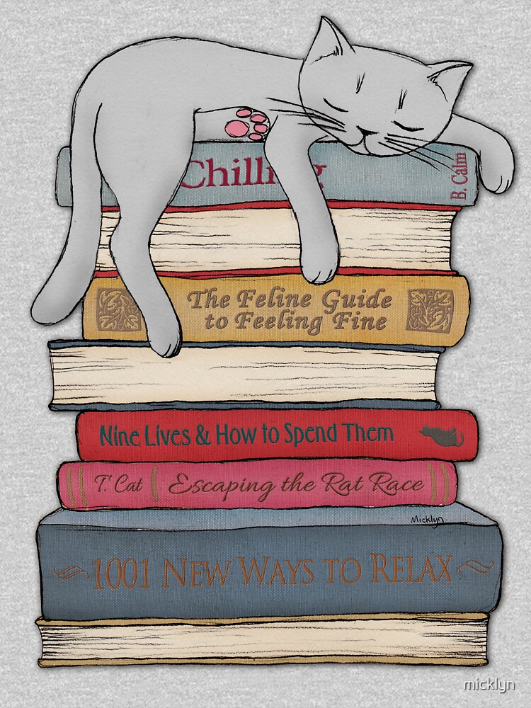 Artwork view, How to Chill Like a Cat designed and sold by micklyn