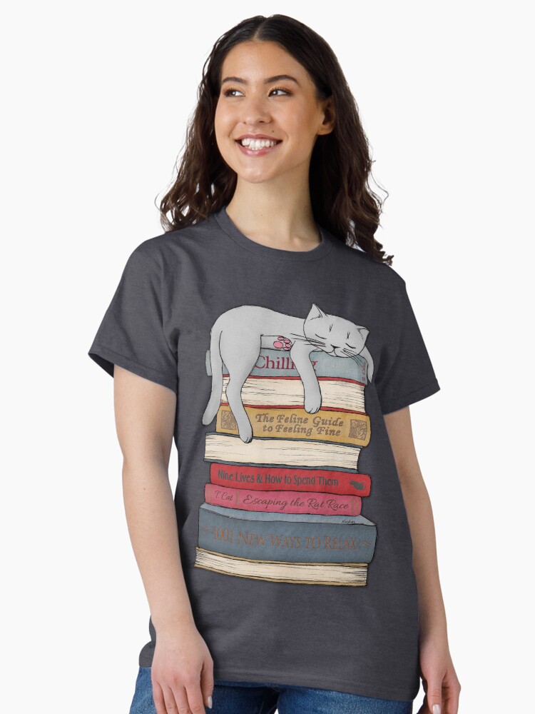 Thumbnail 1 of 7, Classic T-Shirt, How to Chill Like a Cat designed and sold by micklyn.