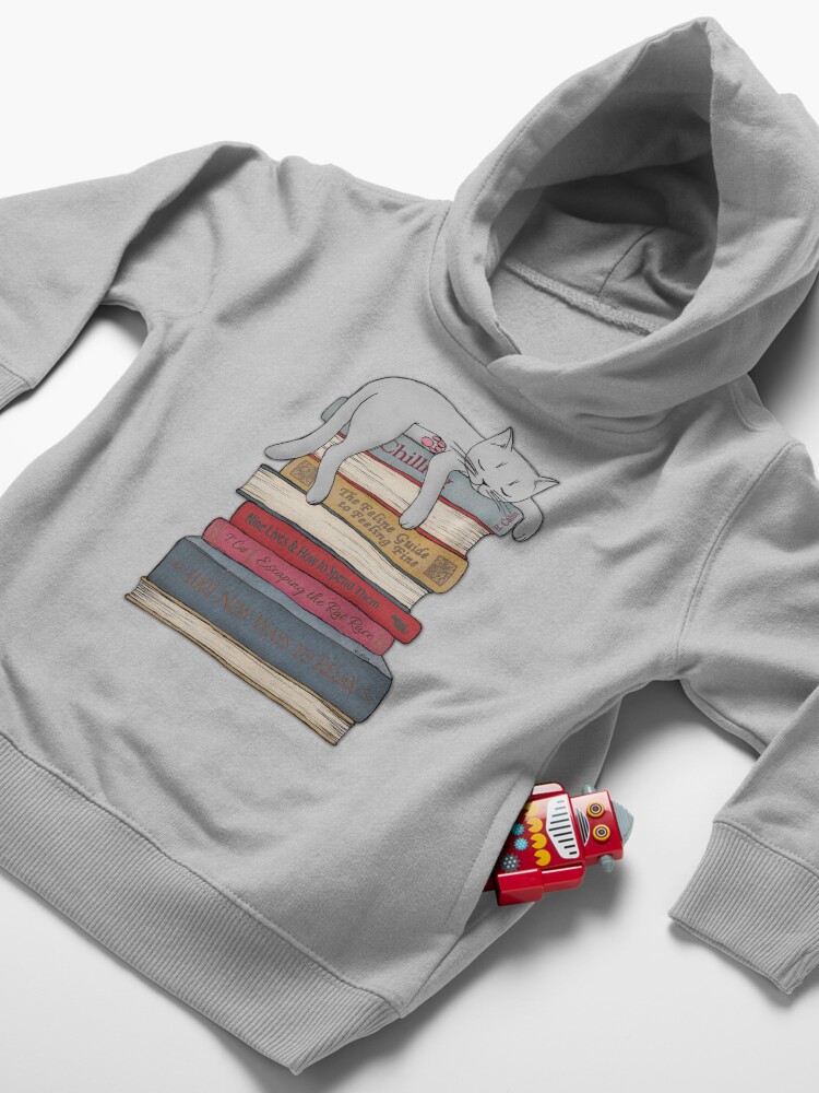 Thumbnail 4 of 5, Toddler Pullover Hoodie, How to Chill Like a Cat designed and sold by micklyn.