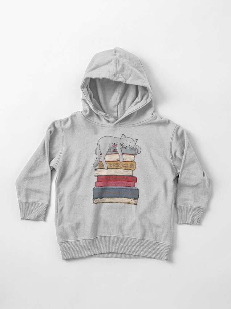 Thumbnail 1 of 5, Toddler Pullover Hoodie, How to Chill Like a Cat designed and sold by micklyn.
