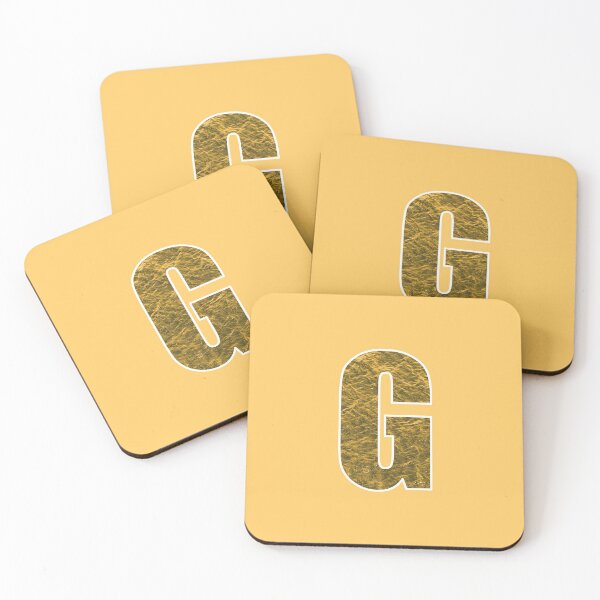 Item preview, Letter G - Yellow and Gold Water Wave Ocean Art designed and sold by dylanxh.