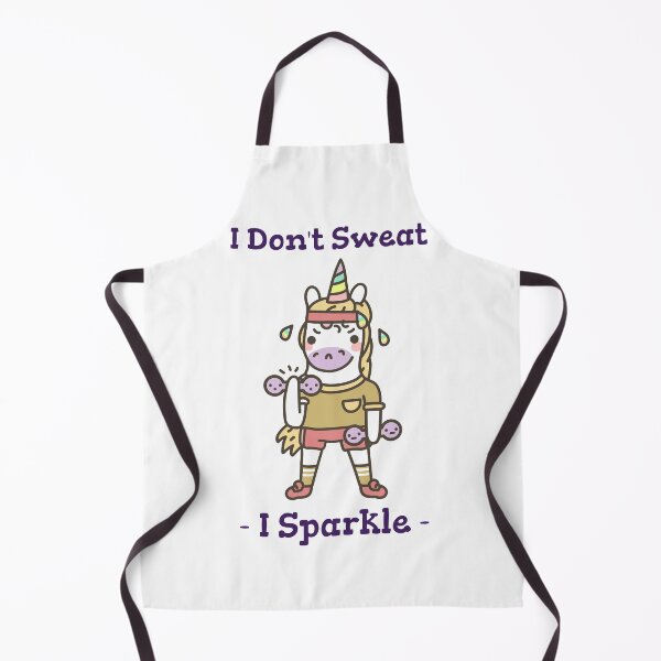 Item preview, I Don't Sweat I Sparkle Unicorn Lifting Weights designed and sold by Matt Ballinger.