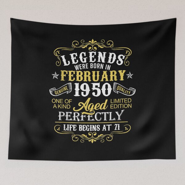 Item preview, Legends Born In February 1950 71st Bday Gift 71 Years Old designed and sold by ninapfvu.