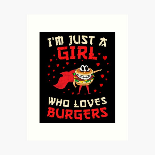 Eating A Burger Art Prints for Sale