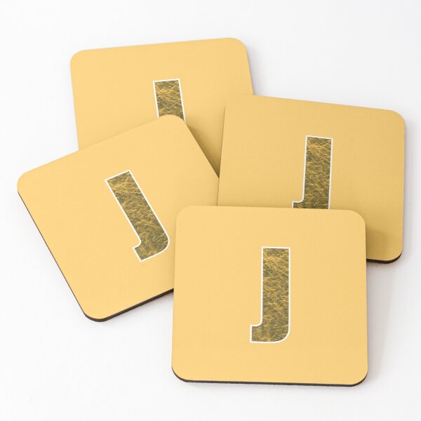 Item preview, Letter J - Yellow and Gold Water Wave Ocean Art designed and sold by dylanxh.