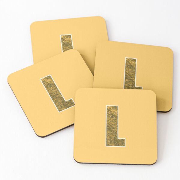 Item preview, Letter L - Yellow and Gold Water Wave Ocean Art designed and sold by dylanxh.