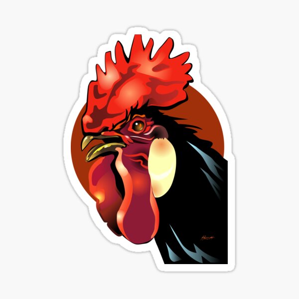 Andalusian Rooster 1 Sticker