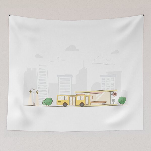 Item preview, city skyline and bus station  designed and sold by Planb StudioDesign.