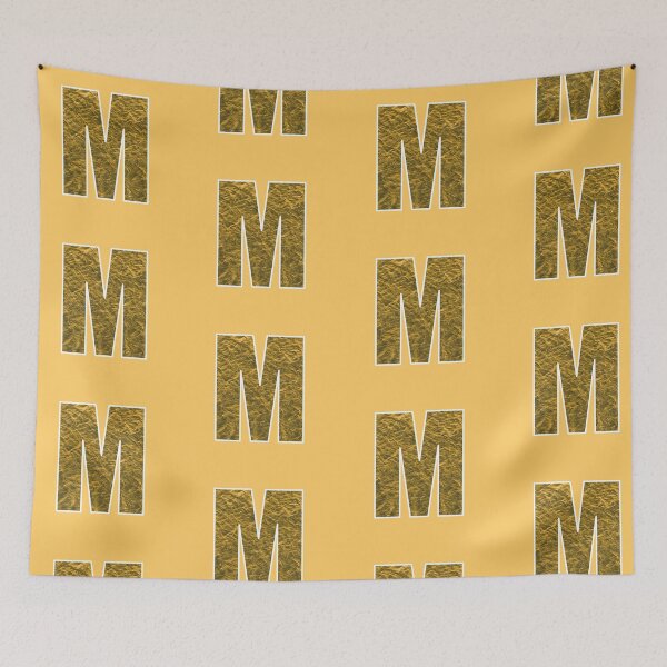 Item preview, Letter M - Yellow and Gold Water Wave Ocean Art designed and sold by dylanxh.