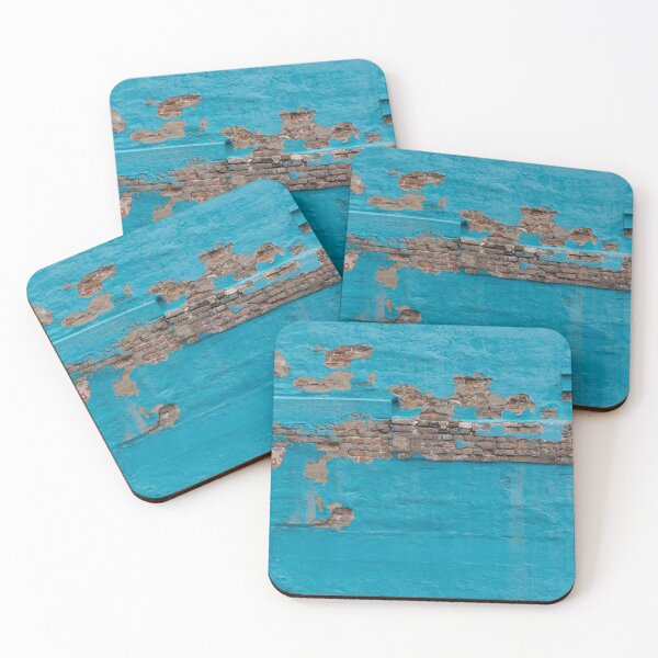 Item preview, Abstract Turquoise Paint and Red Brick designed and sold by LizAlbroPhotos.