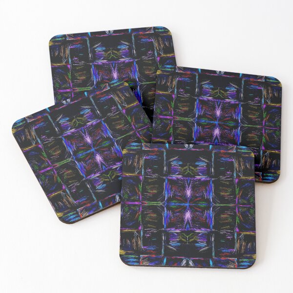 KA Expressionist Block Collage 6 Coasters (Set of 4)