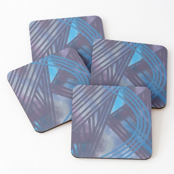 Item preview, Purple/Blue Abstract Line Art designed and sold by Paradox Gifts.