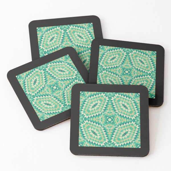 Item preview, Green Kilim Rug design Print of Oriental, Hygge lifestyle pattern, Runner Navajo designed and sold by ZenArt-Fern.