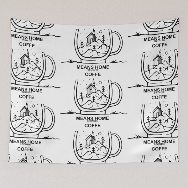 Item preview, Because coffe means home silhouette designed and sold by CHVRDesing.