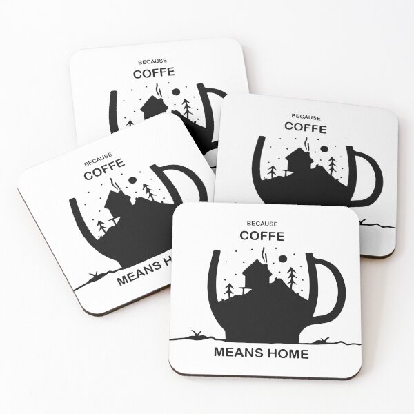Item preview, Because coffe means home silhouette black designed and sold by CHVRDesing.