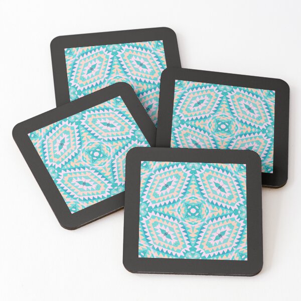 Item preview, pink Green Kilim Rug design Print of Oriental, Hygge lifestyle pattern, Runner Navajo designed and sold by ZenArt-Fern.